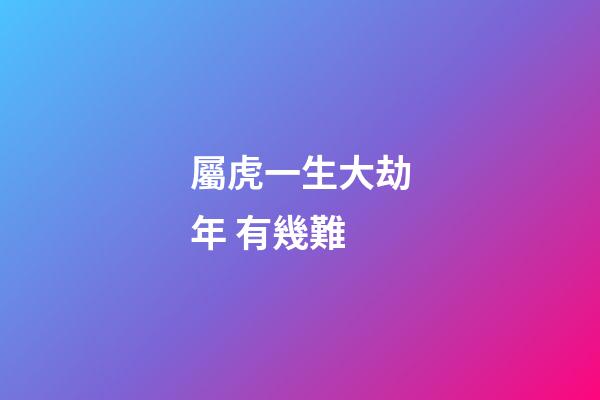 屬虎一生大劫年 有幾難